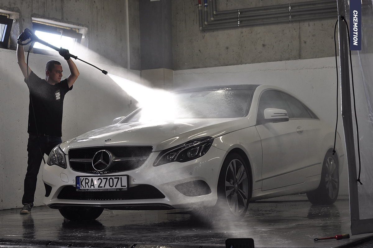 Mercedes płukanie auta hydro osuszanie dry